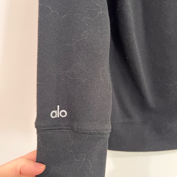 Alo Yoga black mesh sweatshirt - Picture 2 of 3